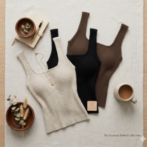 Three-Pack Women's Ribbed Breathable Tank Tops